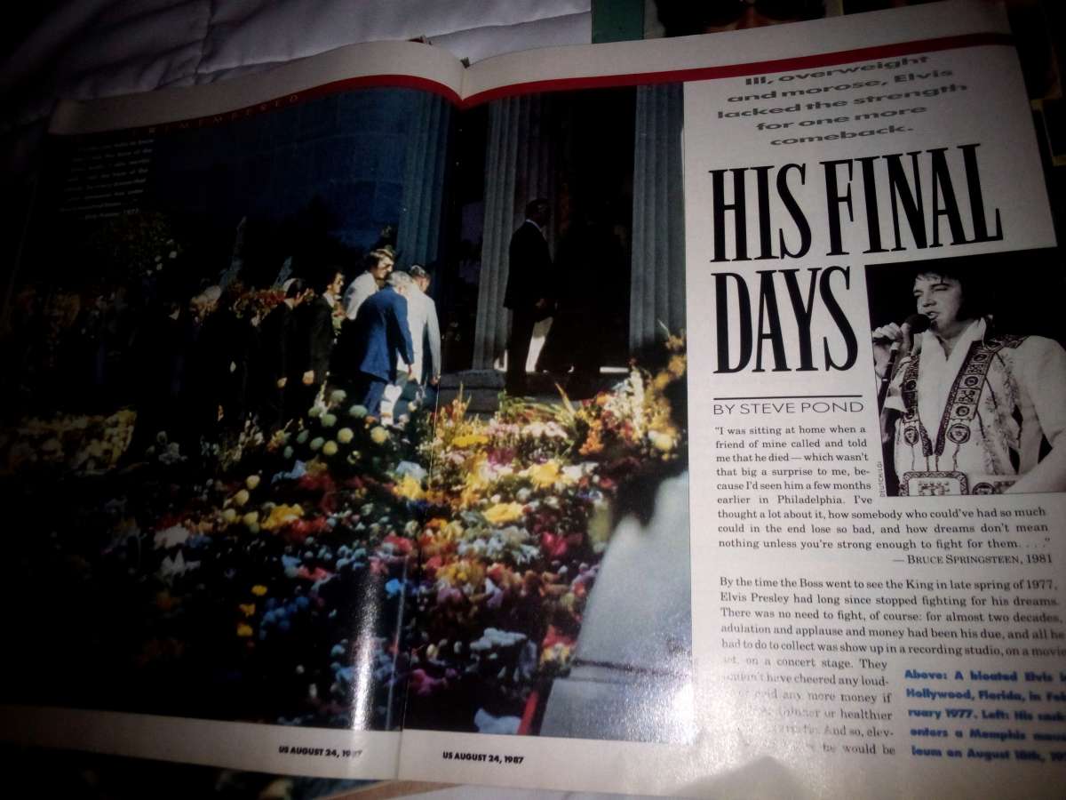 US MAGAZINE AUGUST 24TH 1987 ELVIS THE LAST DAYS