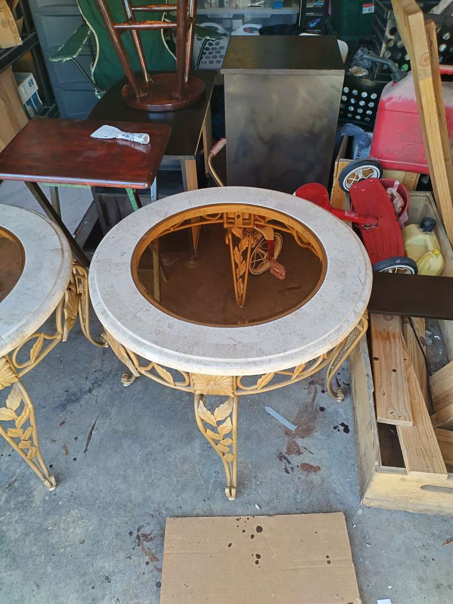 marble coffee table set