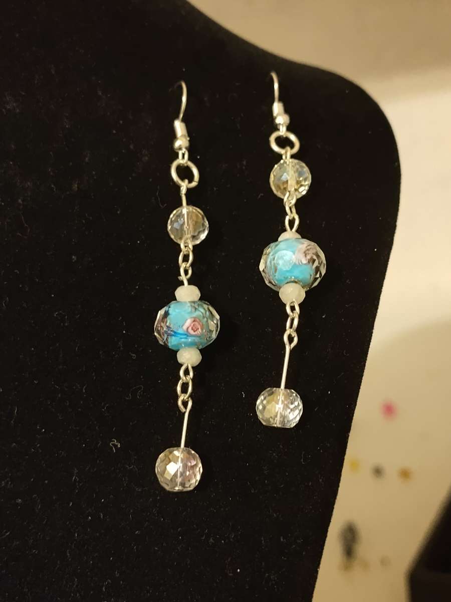 glass bead earrings