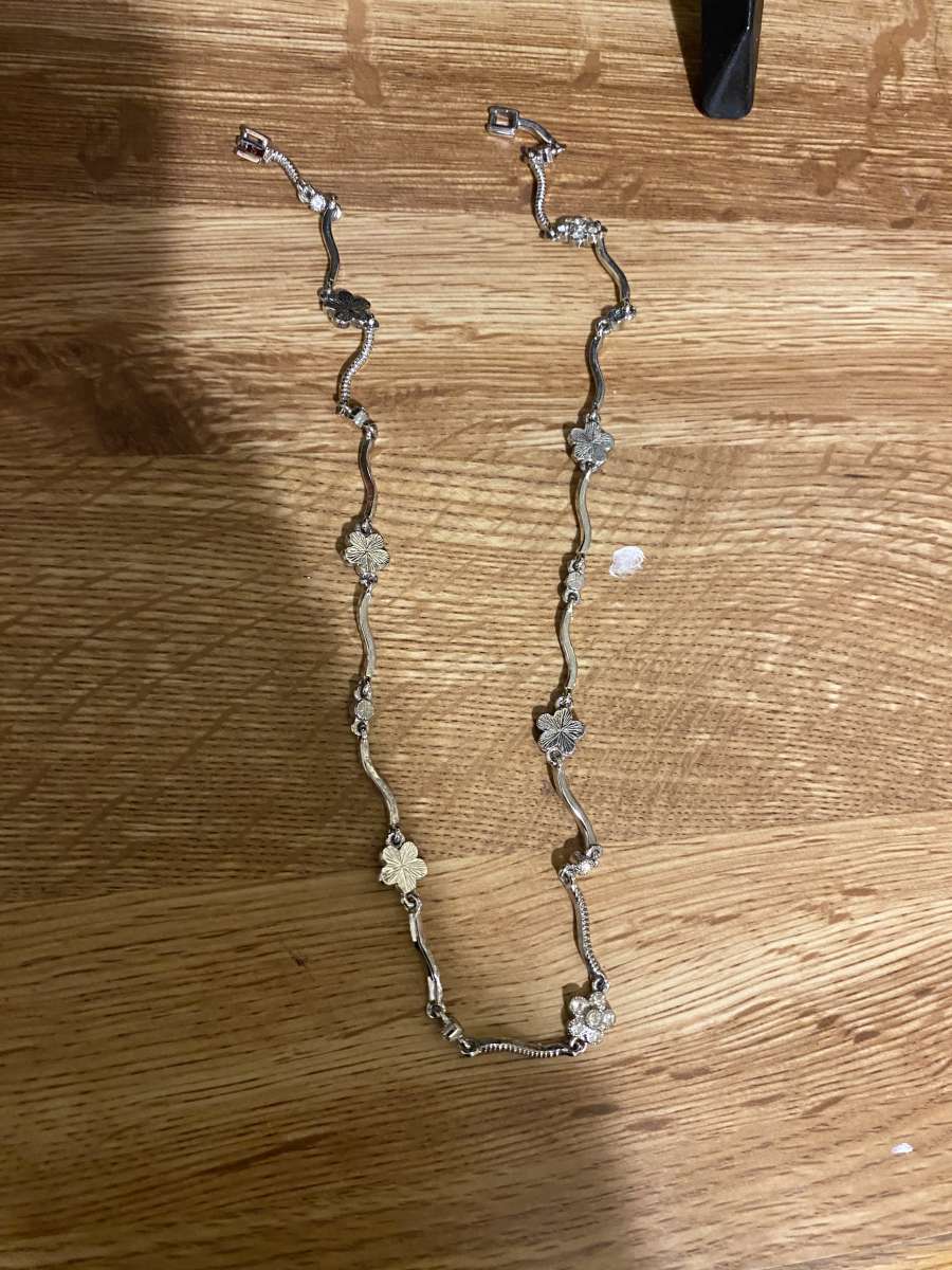 a flower necklace