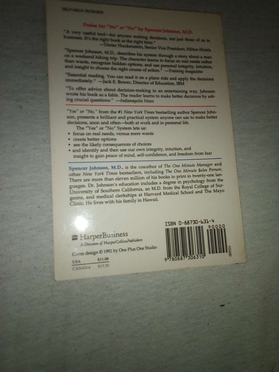 yes or no guide to better decisions 1993