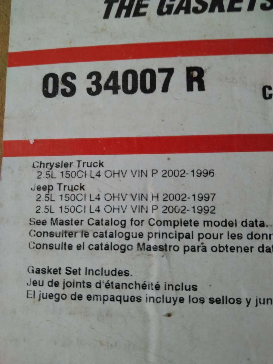 new pants gasket oem