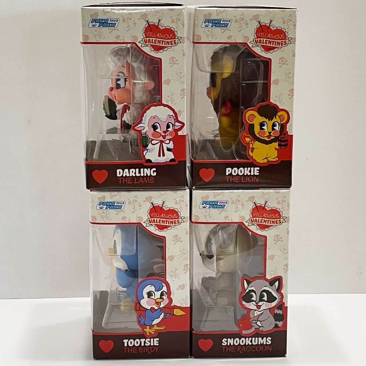 4pc Set Paka Paka Villainous Valentines Funko Pops NIB