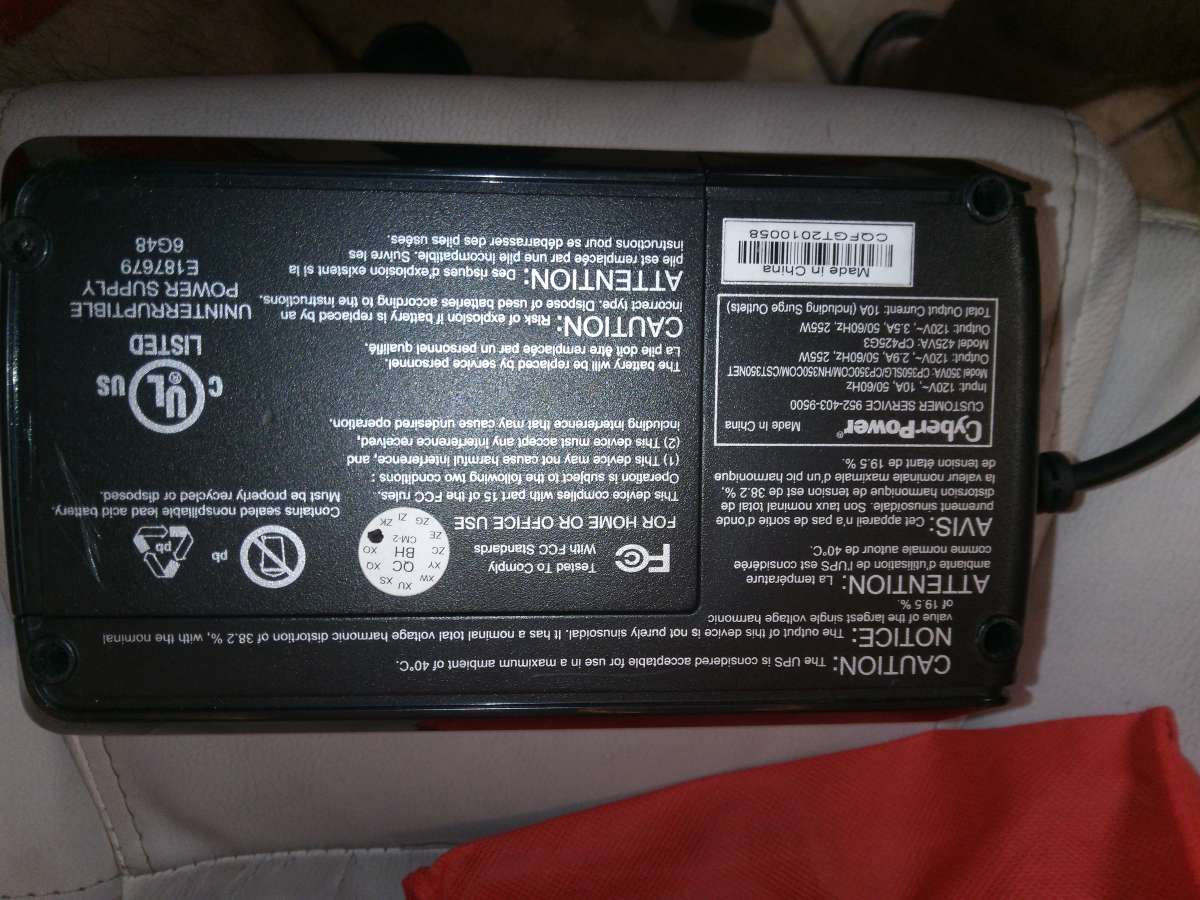 cyberpower recharable 6 plug outlet