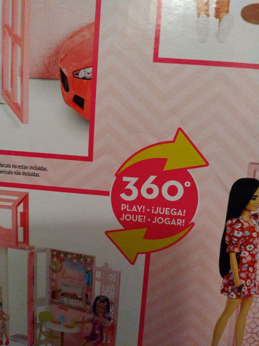 brand new Barbie fold and go play set barbie included