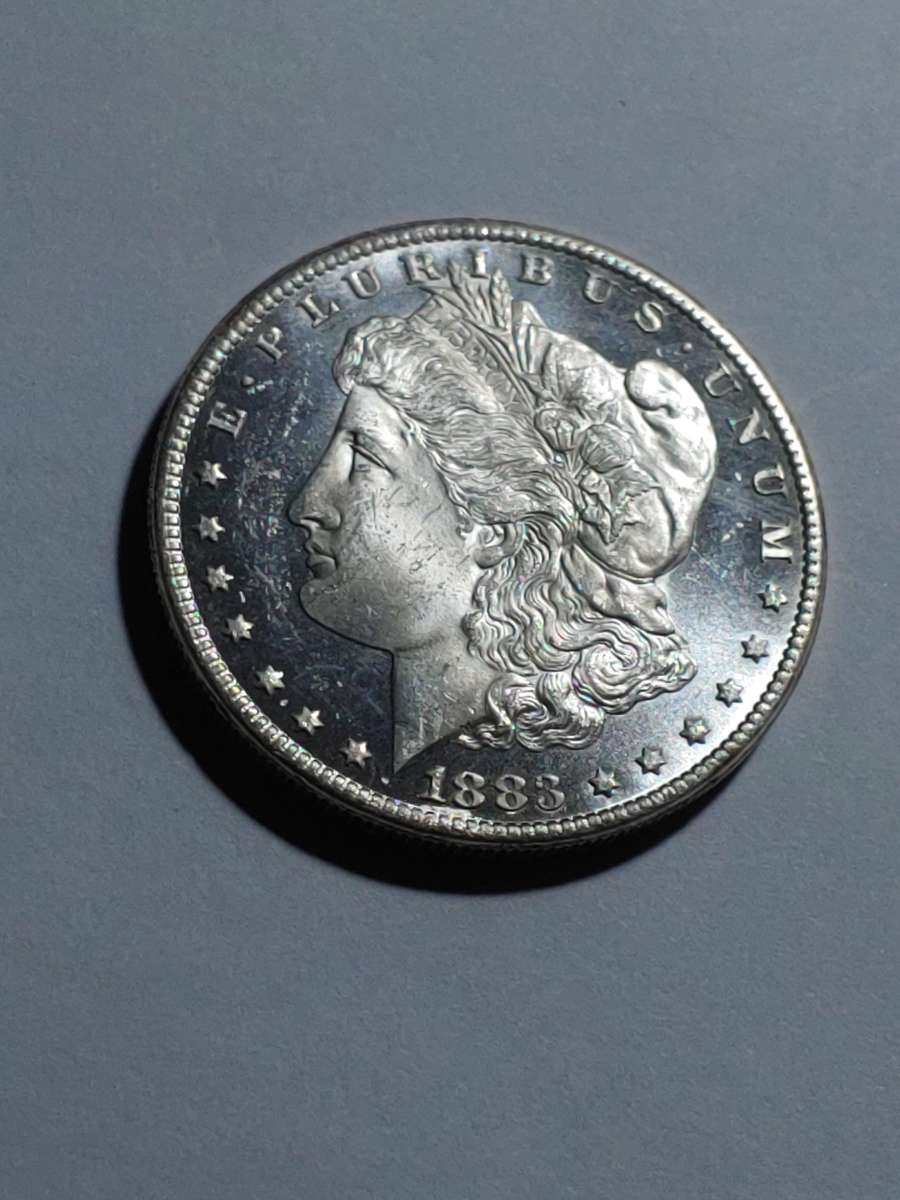 HIGH GRADE GEM DEEP MIRROR DMPL SILVER 1883 cc