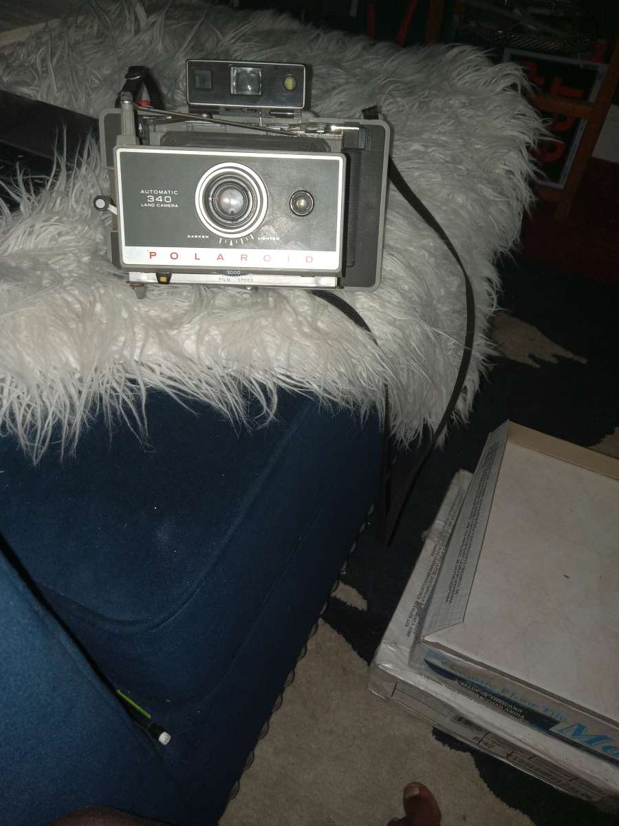 a vintage Polaroid camera