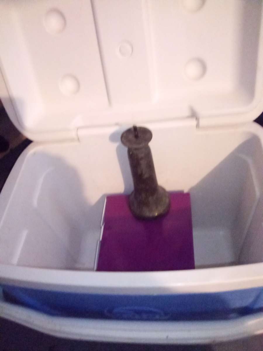 brass candle holder from Shinto shrine