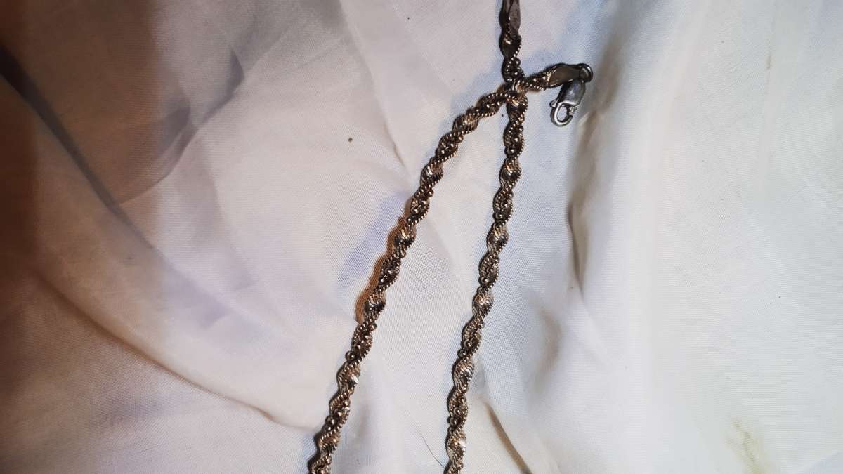 20 inch beaded twist 925 Italian silver