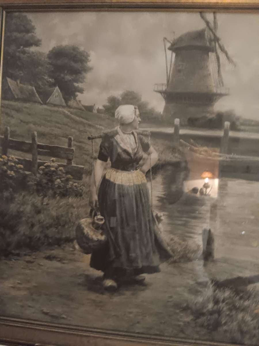 antique beautiful 1930s painting