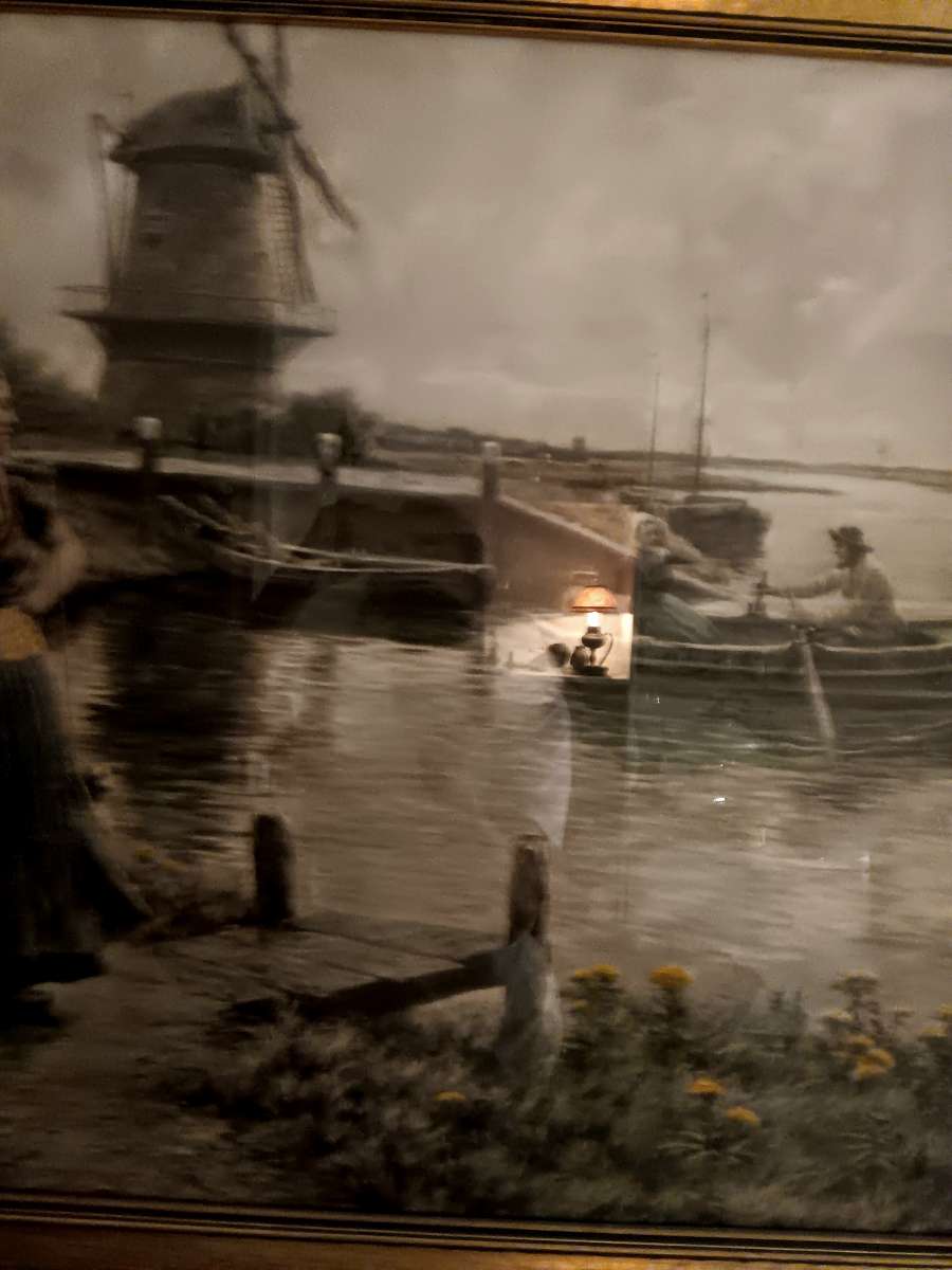 antique beautiful 1930s painting