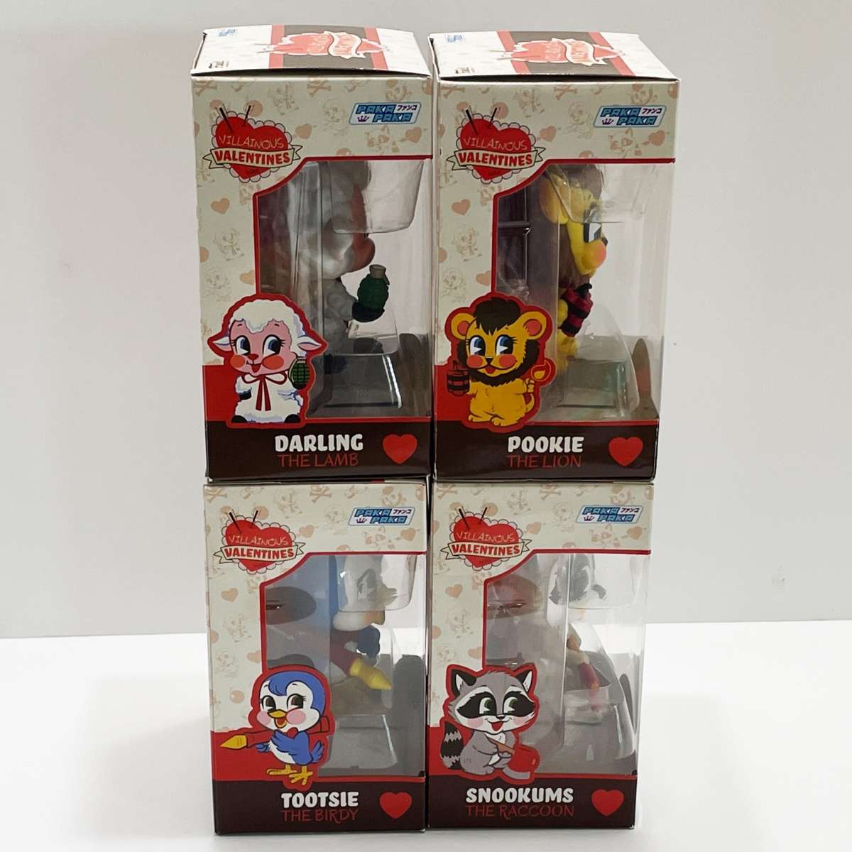 4pc Set Paka Paka Villainous Valentines Funko Pops NIB