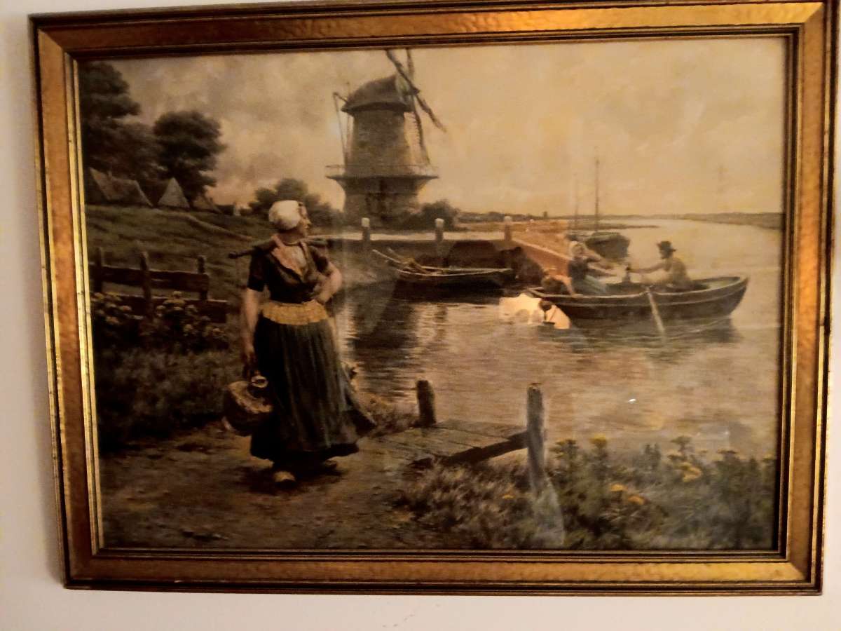 antique beautiful 1930s painting