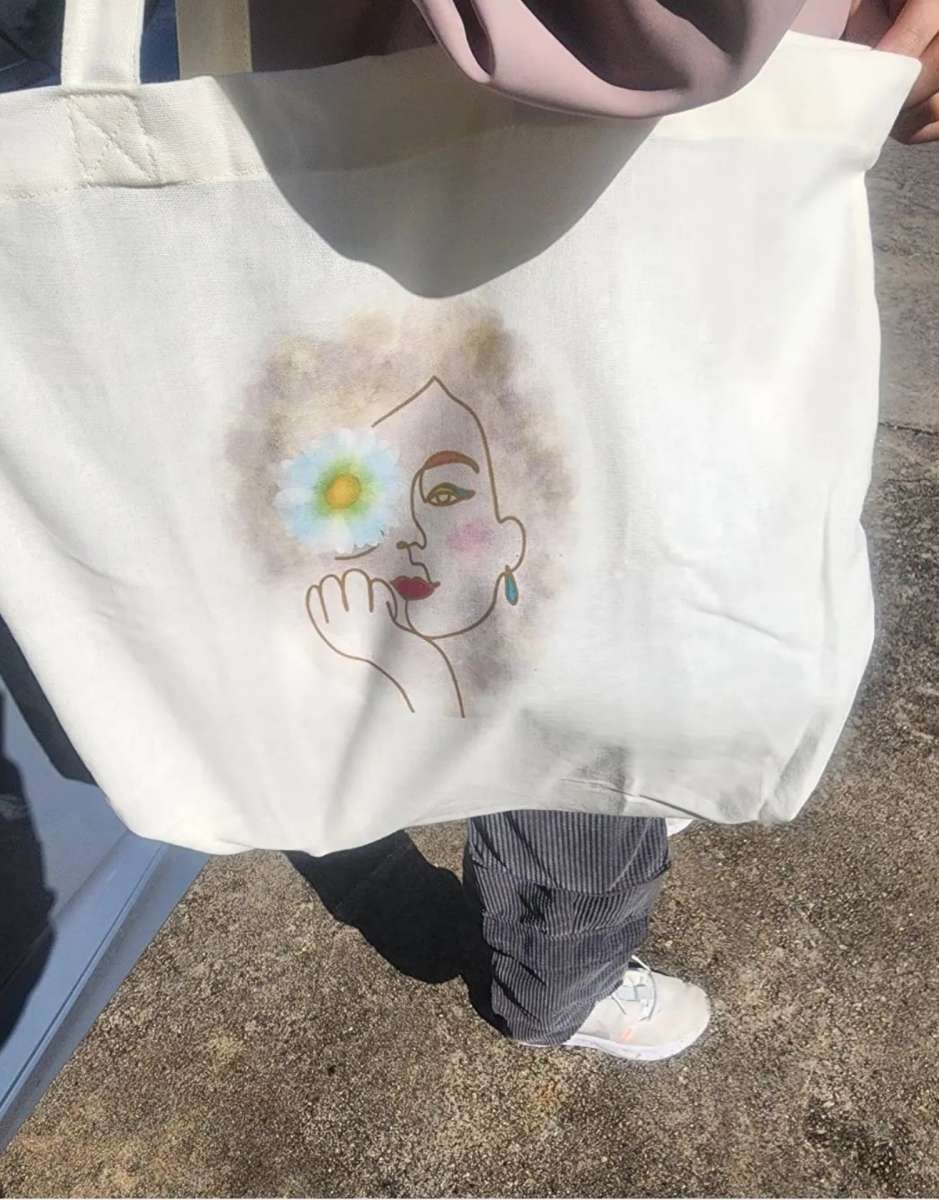 Tote bag with Abstract Face