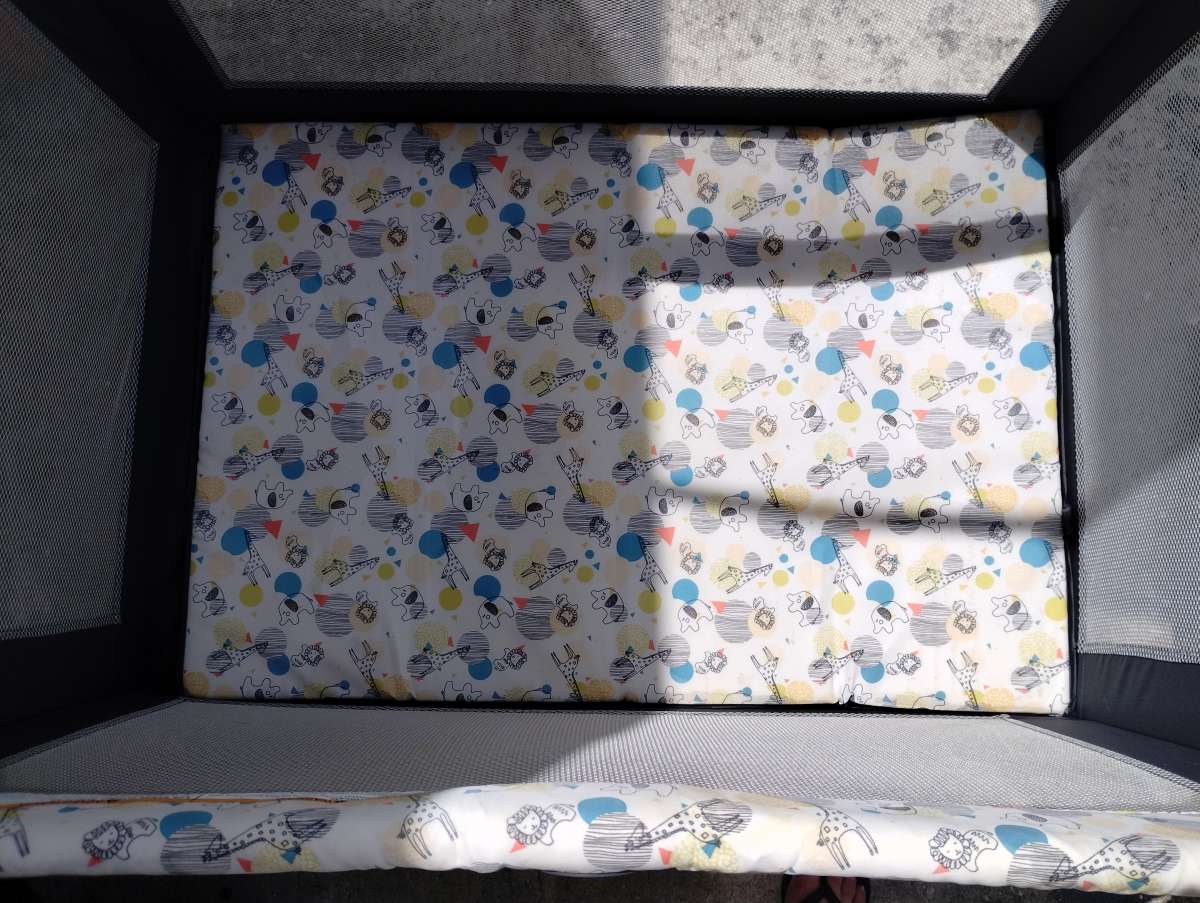 playpen and highchair