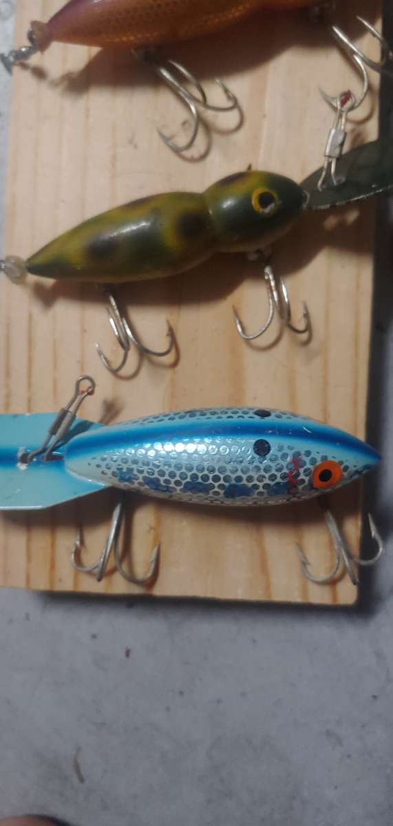 my collection of lures aluminum and wood