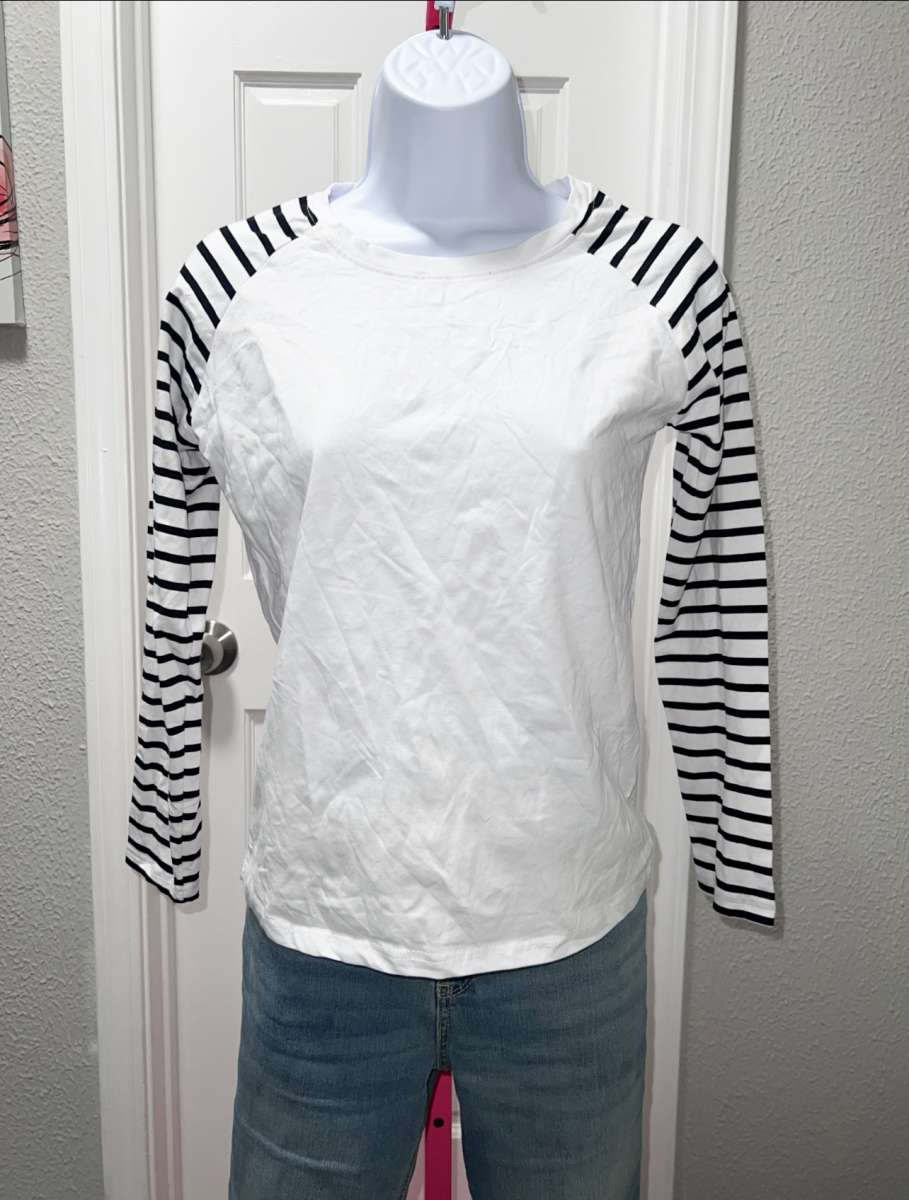 Black And White Long Sleeve Shirt