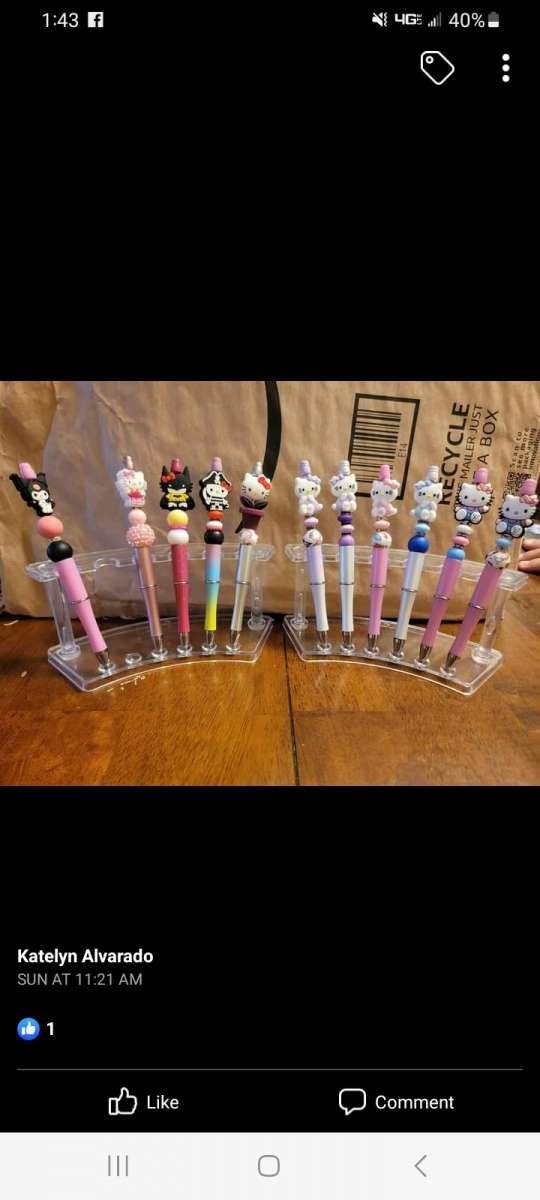pens and cups and keychains