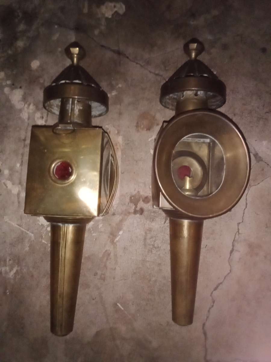 19th century coach lamps