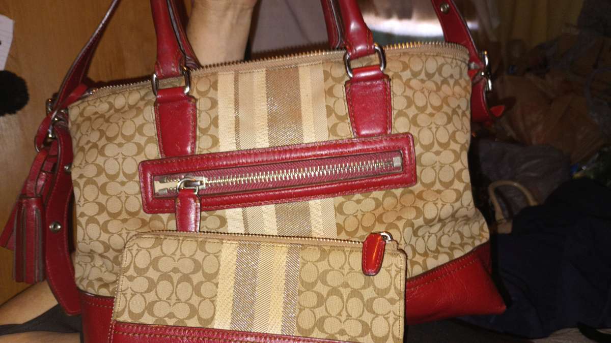 Coach purse with matching wallet