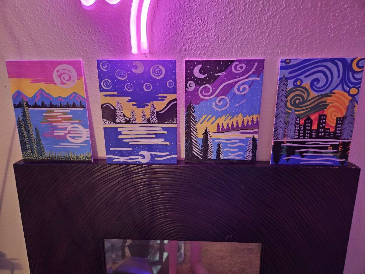 Hand Painted Acrylic Canvases