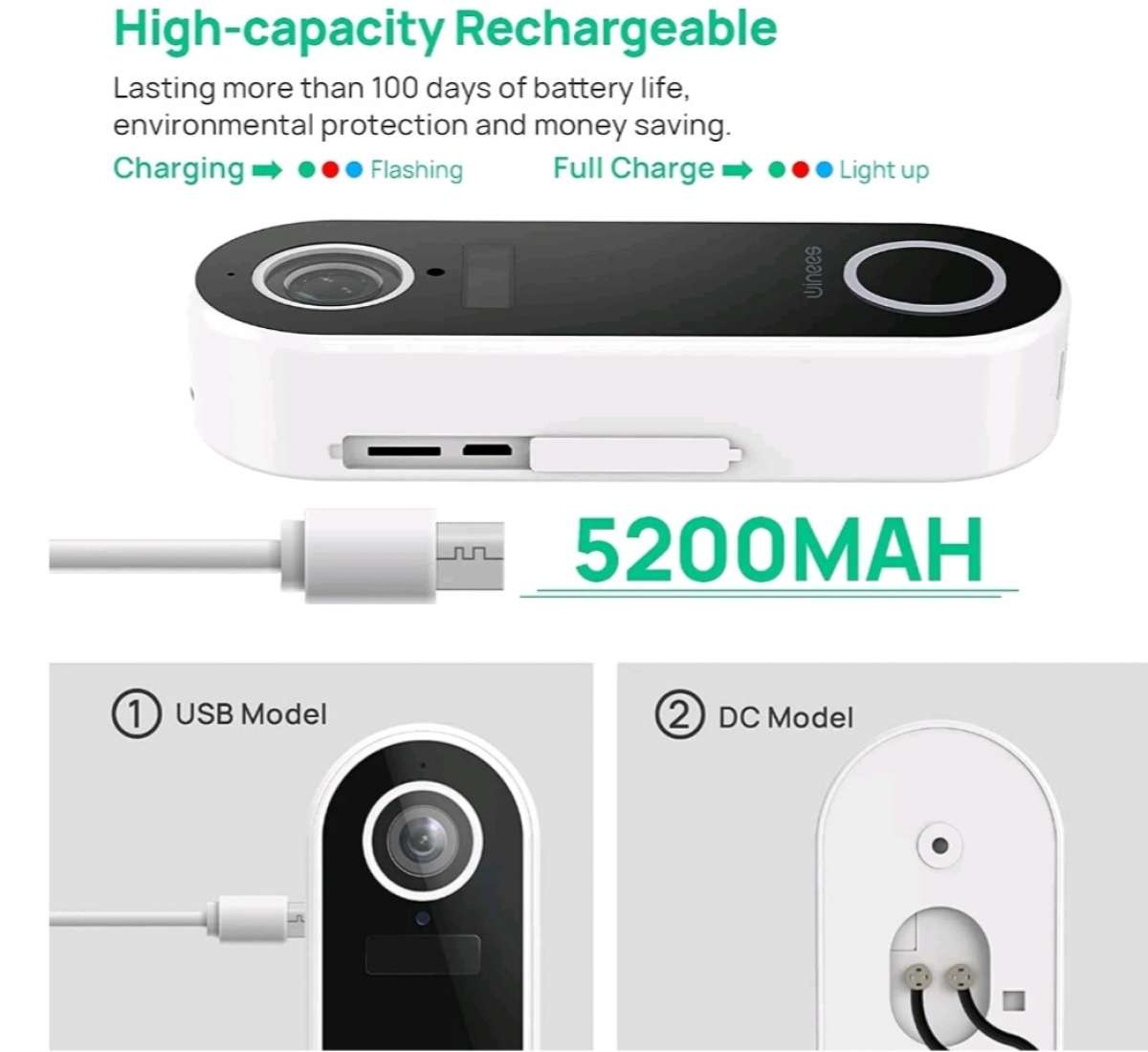 Winess smart wifi video doorbel