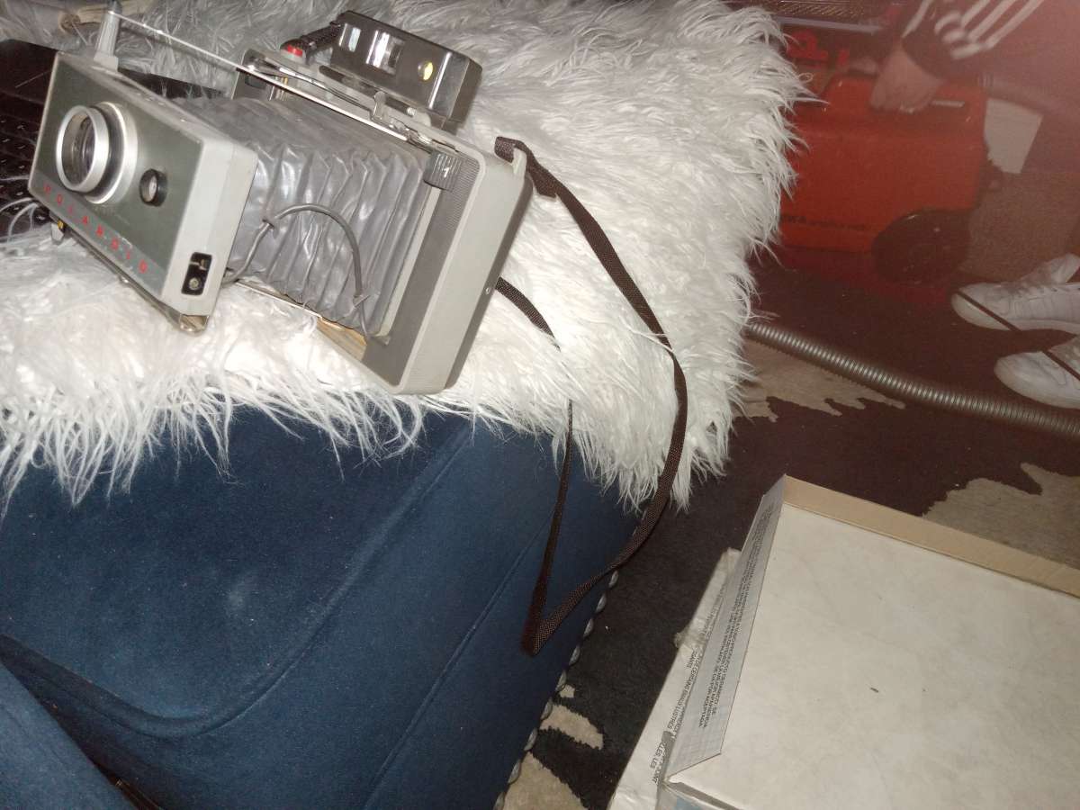 a vintage Polaroid camera