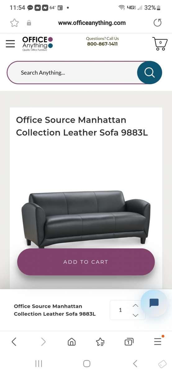 Black Leather Sofa