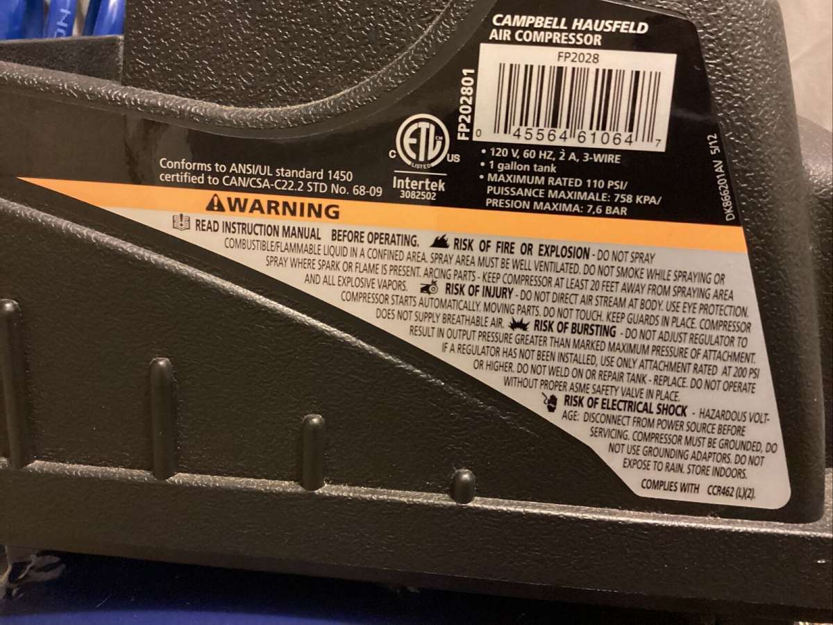 Campbell Hausfeld FP2028 1 Gallon Air Compressor