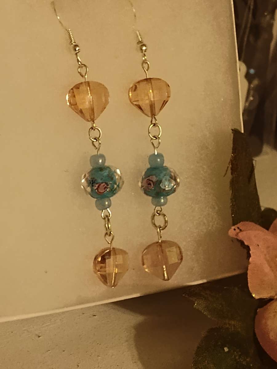 glass bead earrings