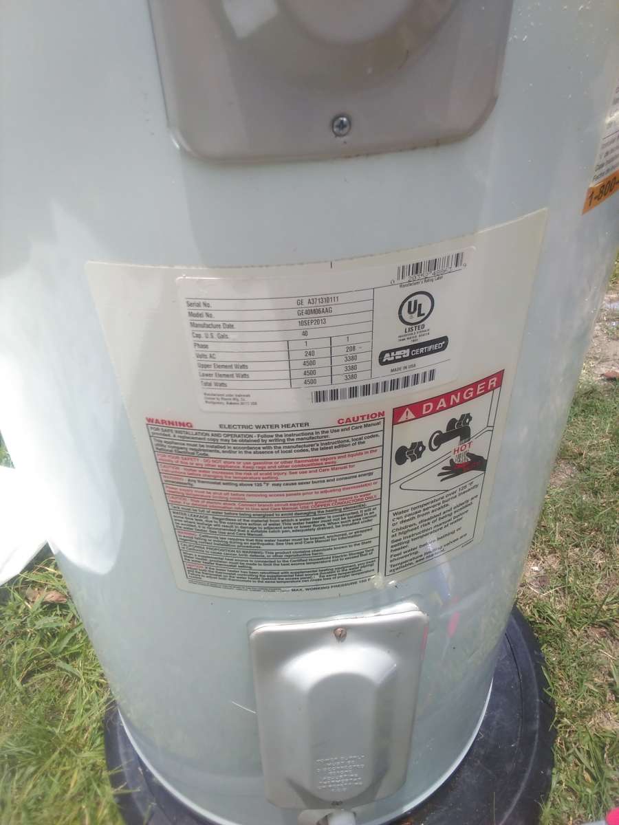 GE hot water heater