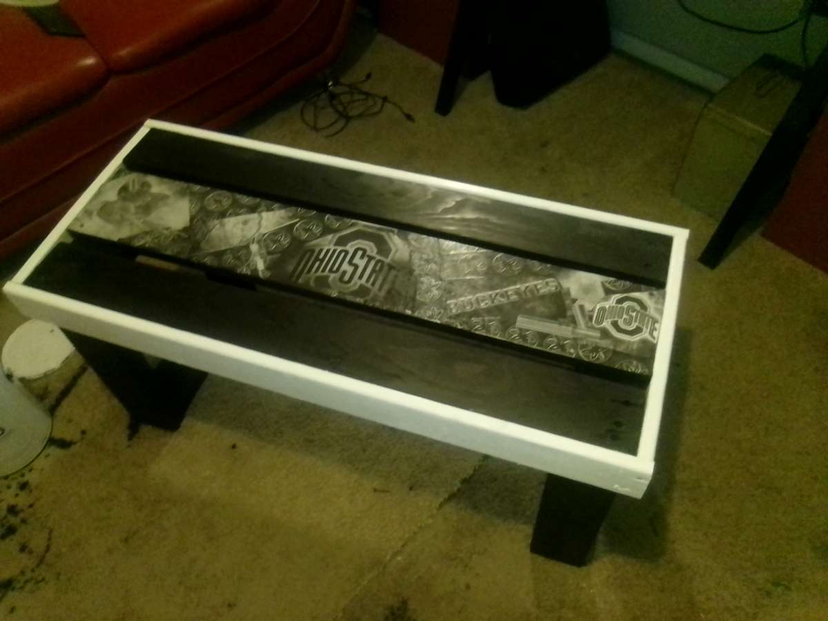 wooden Ohio State bench hand made