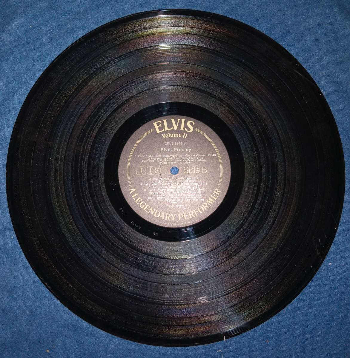 Elvis volume two A legendary performer vinyl record