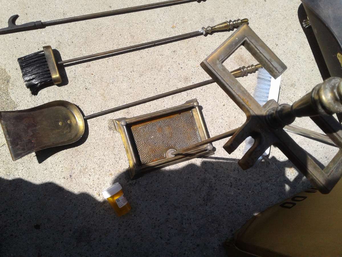 fireplace tools really nice for being about 40 years old