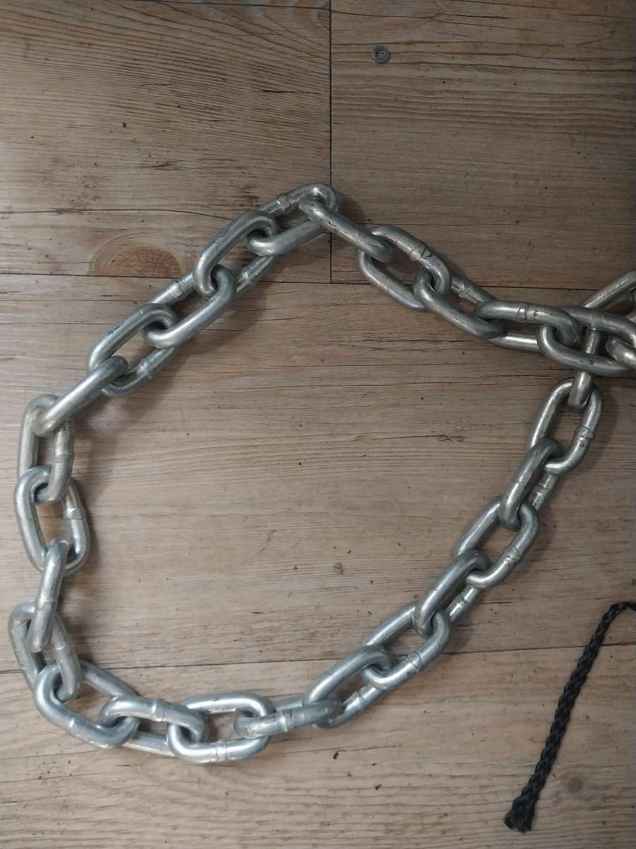 three eights thick chain  40 ft long