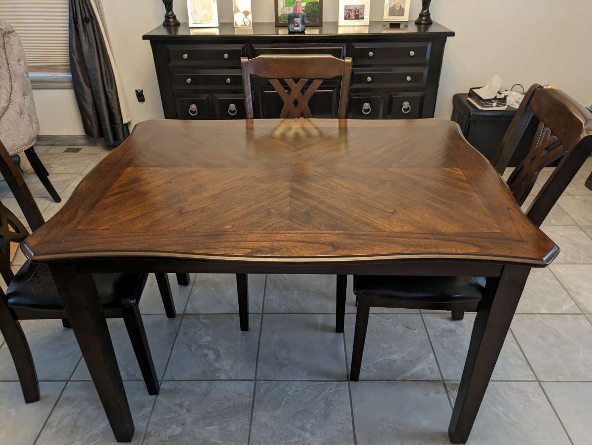 dining room table and chairs