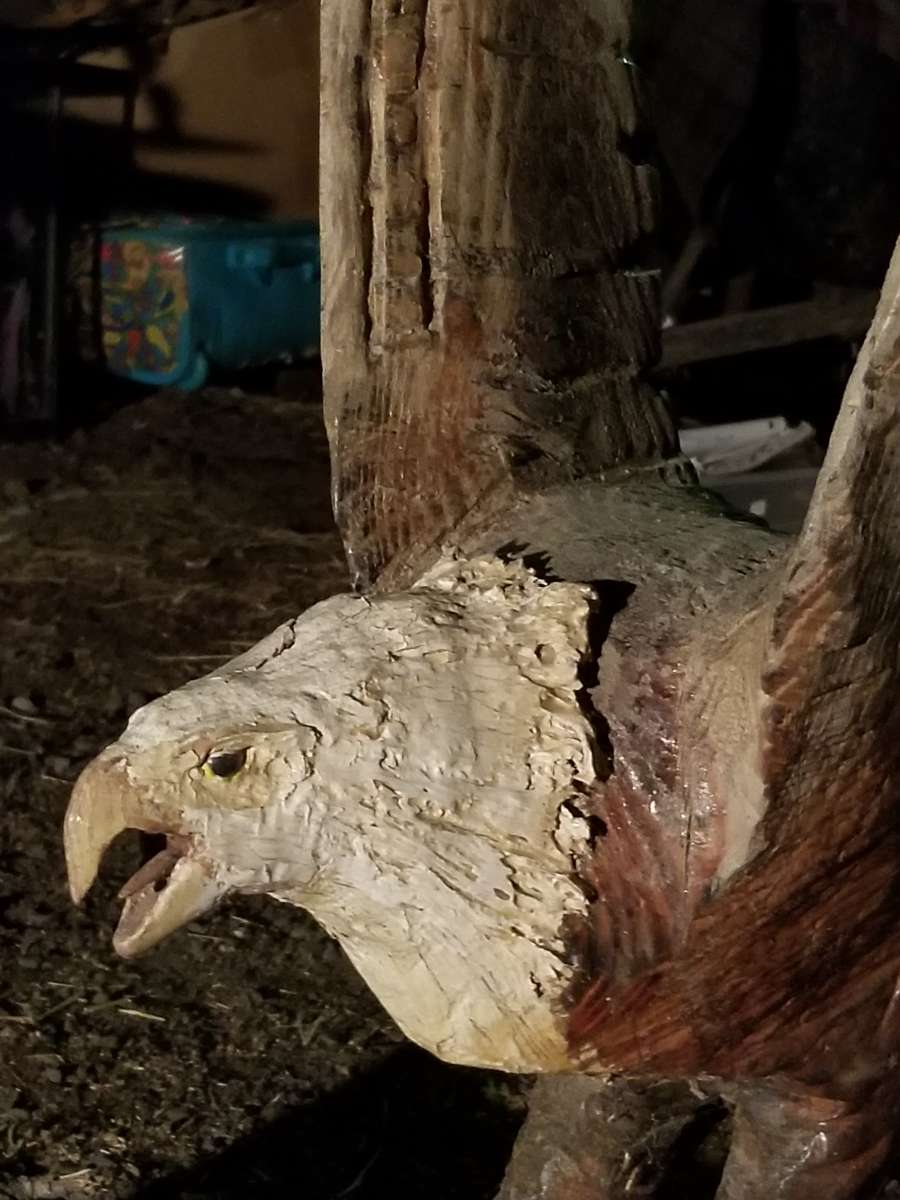 handmade wooden eagle