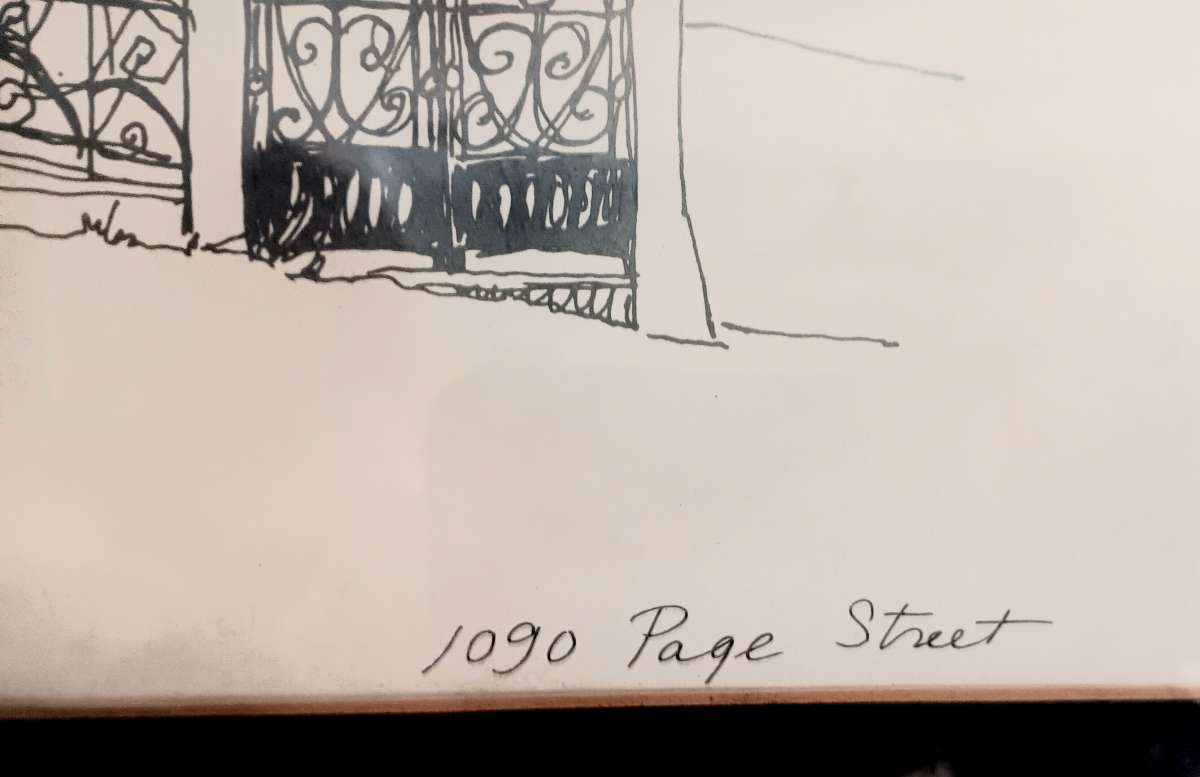 architectrial original sketch signed and professionally feam