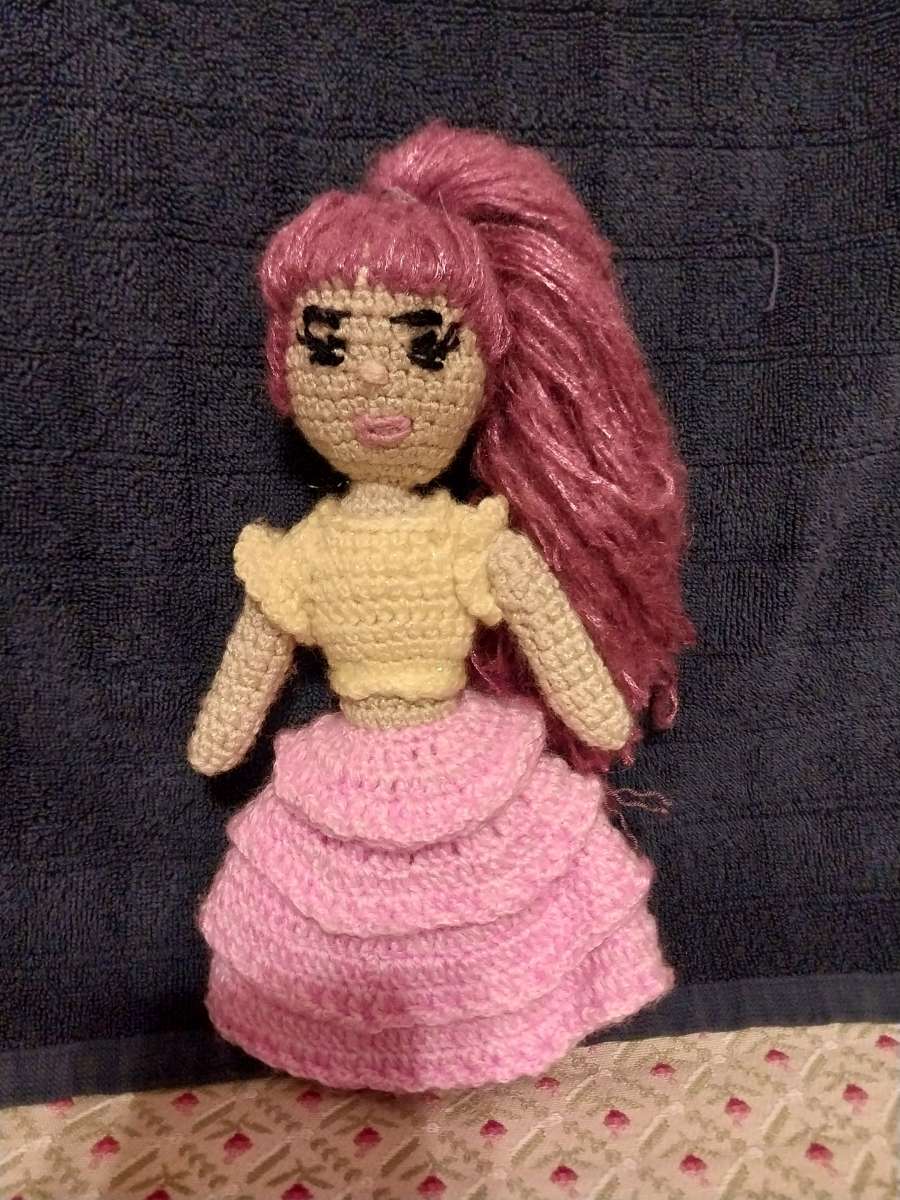 handmade knitted doll