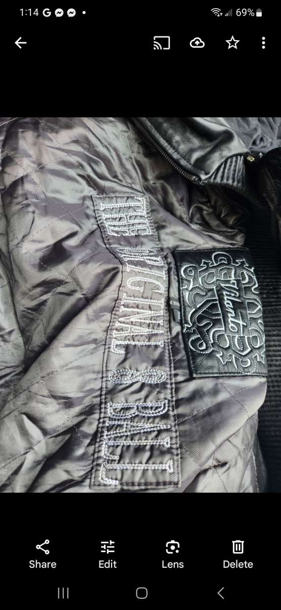 8 ball leather jacket n 8 ball shirt n pants