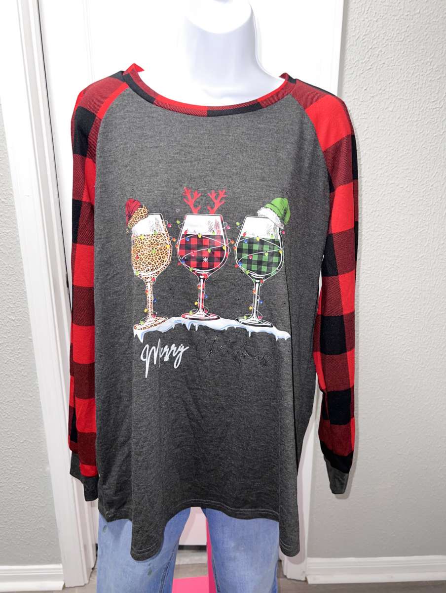 2XL Long Sleeve Merry Christmas Shirt