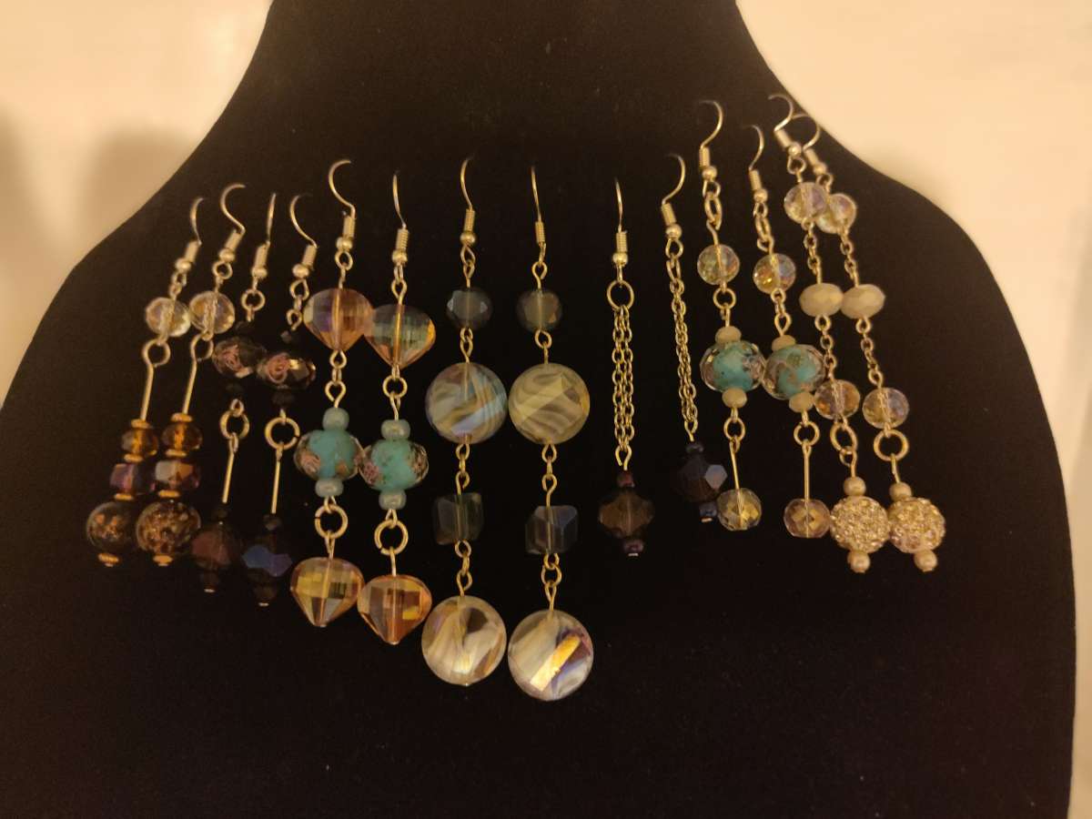 hand made glass bead earrings