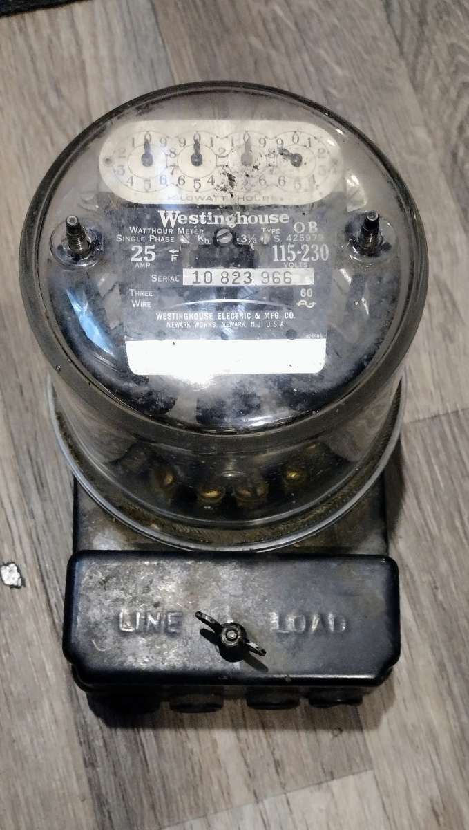 Westinghouse 25 amp meter