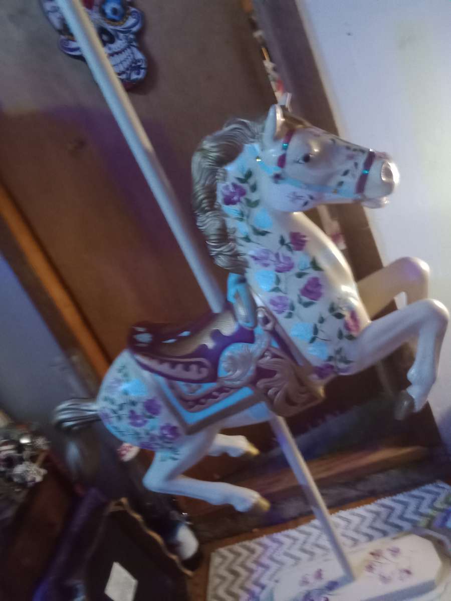 beautiful antique hand painted horse