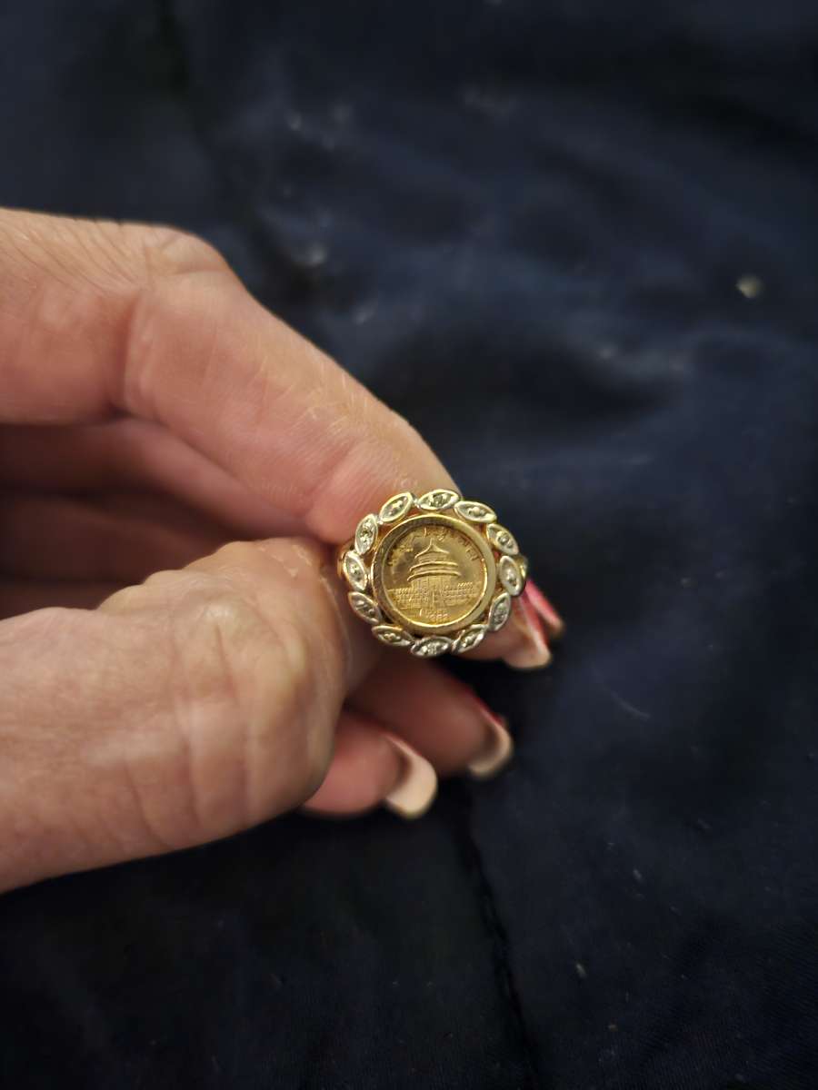 10k gold panda ring