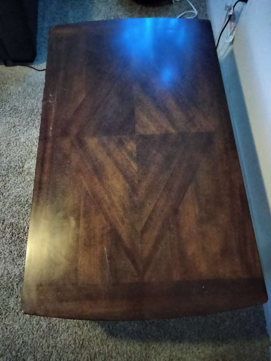 wood coffee table