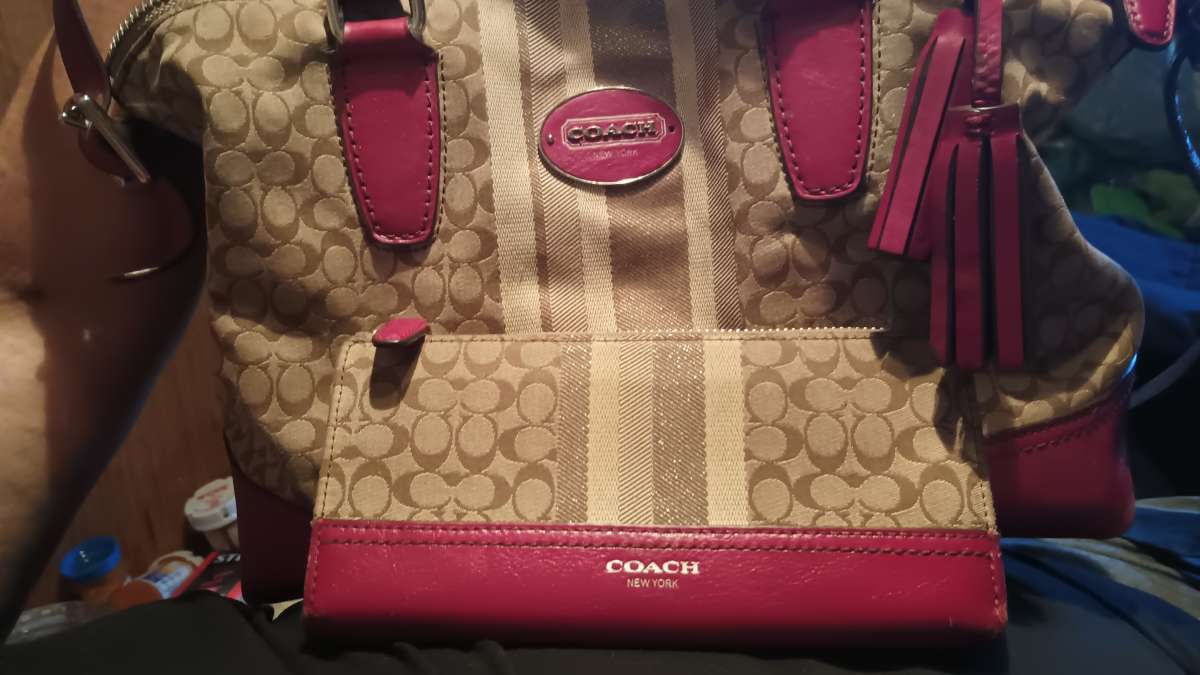 Coach purse with matching wallet