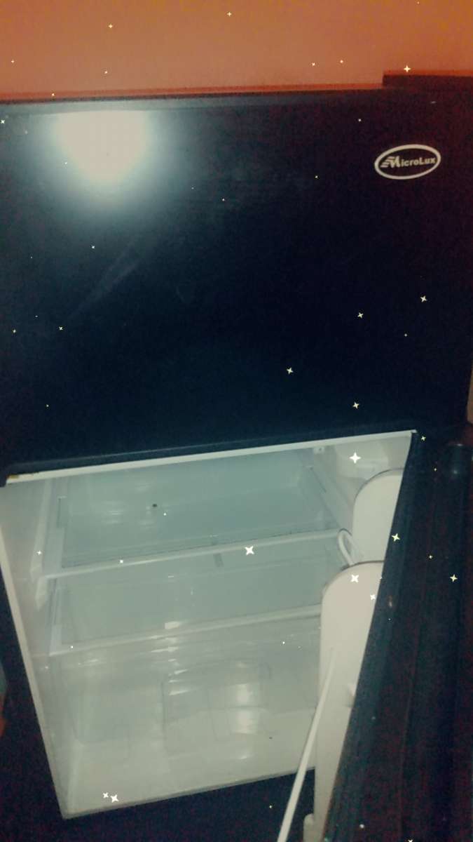 Microlux mini fridge with freezer