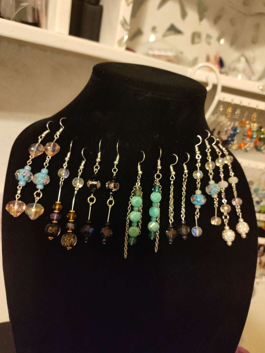 glass bead earrings