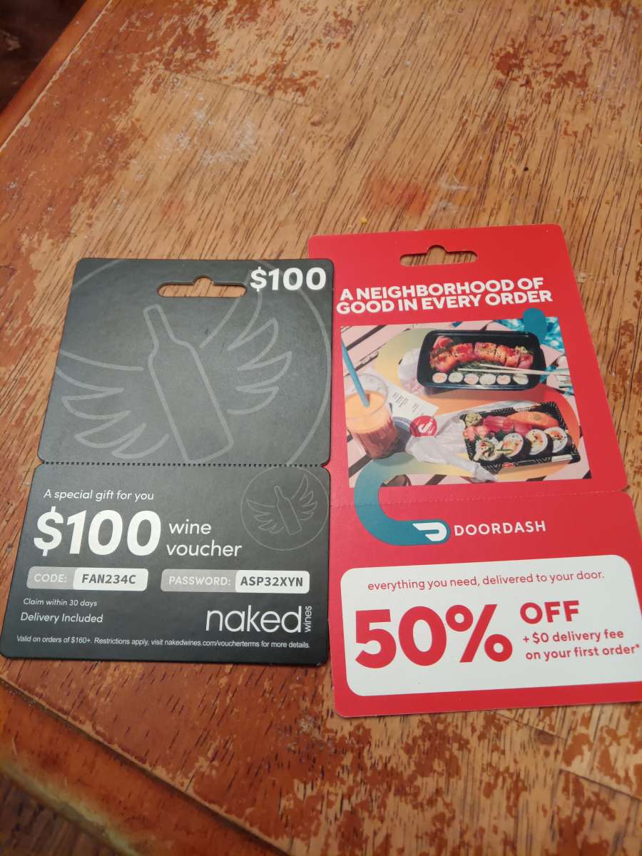two gift cards